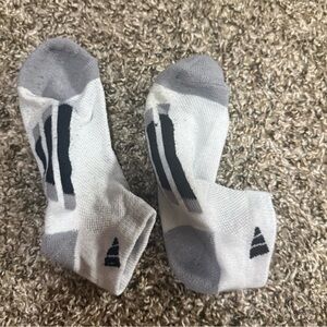 Used women’s Adidas White and Gray Ankle Socks